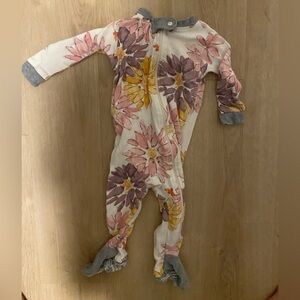 Burt’s Bees zipper floral pajama